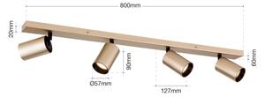 Orion - Точково осветително тяло SEAN 4xGU10/13W/230V златисто
