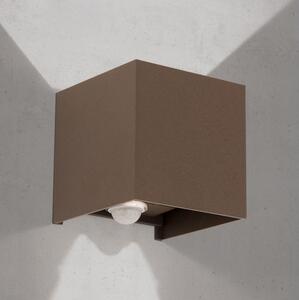 Orion- LED външно стенно осветително тяло със сензор CUBE-S LED/13W/230V IP54 кафяво