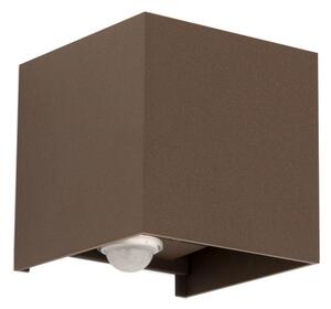 Orion- LED външно стенно осветително тяло със сензор CUBE-S LED/13W/230V IP54 кафяво