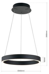Orion - димируем LED полилей на кабел KOLK LED/40W/230V 2700/3000/4000K Ø 40 см черен
