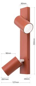 Orion - Точково осветително тяло PENN 2xGU10/13W/230V в цвят тухла
