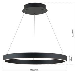 Orion- LED полилей на кабел с възможност за димиране KOLK LED/60W/230V 2700/3000/4000K Ø 60 см черен
