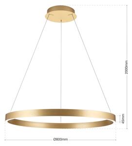 Orion- LED полилей с възможност за димиране на кабел KOLK LED/80W/230V 2700/3000/4000K Ø 80 см златен