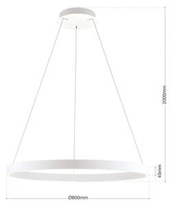 Orion - LED полилей на кабел, с възможност за димиране, KOLK LED/80W/230V 2700/3000/4000K pr. 80 cm, бял