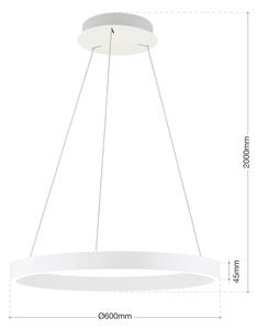 Orion - LED полилей на кабел с възможност за димиране KOLK LED/60W/230V 2700/3000/4000K Ø 60 см бял