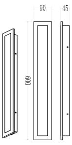 LED външно стенно осветително тяло WOW LED/20W/230V 3000/4000/6500K 60 cm IP54 черно