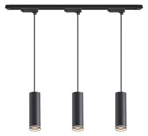 Полилей на кабел за релсова система PIPE 3xGU10/10W/230V черен