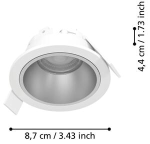 Eglo 902297 - LED димируемо вградено таванно осветително тяло YEBRA LED/4,8W/230V IP44 бяло/златисто