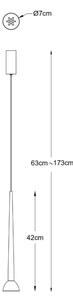 Zuma Line P0603-01A-P7B1 - LED полилей на кабел BOSTON LED/5W/230V черен
