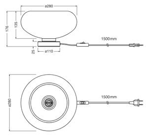 Osram - Настолна лампа DECOR SMOKE 1xE27/12W/230V черна/димно сива