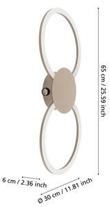 Eglo 902127 - LED стенен аплик VENTICELLO LED/20W/230V + LED/0,91W бежов