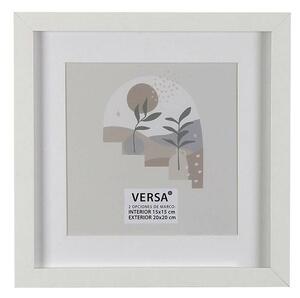 Рамка за снимки Versa Бял Дървен MDF 1,2 x 22 x 22 cm