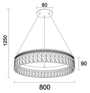 LED димируем кристален полилей на кабел THALIA LED/55W/230V 3000-6000K + дистанционно управление