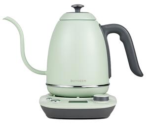Електрическа кана Gooseneck BUYDEEM K821, 1000W, 0.8 л, Поддърждане на топло, NTC сензорна технология, LCD, Светлозелен