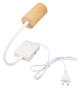 Brilagi - Гъвкав аплик SELE 1xGU10/30W/230V бял/дъбов декор