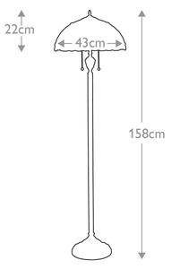 Elstead QZ-LARISSA-FL - Торшер Tiffany LARISSA 2xE27/100W/230V
