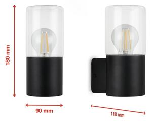 Briloner 320505TF - Екстериорен аплик 1xE27/12W/230V IP44 черен