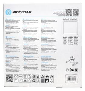 Aigostar - LED панел за окачен таван LED/40W/230V 3000K/4000K/6500K 60x60 см бял