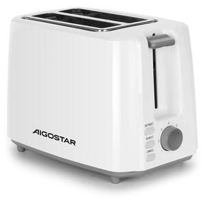 Aigostar - Тостер с два отвора 750W/230V бял