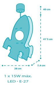 Dalber 63357 - Детски полилей ROCKET 1xE27/15W/230V