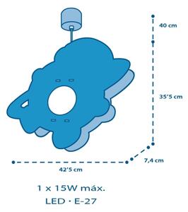 Dalber 41347 - Детски полилей ASTRONAUT 1xE27/15W/230V