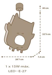 Dalber 63397 - Детски полилей OWL 1xE27/15W/230V