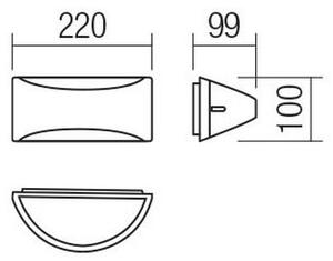 Redo 90191 - LED Екстериорен аплик SCUDO LED/10W/230V 3000K IP54 антрацит