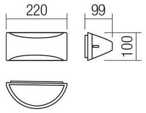 Redo 90192 - LED Екстериорен аплик SCUDO LED/10W/230V 3000K IP54 кафяв