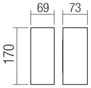 Redo 90636 - LED Екстериорна лампа SONNY 2xLED/5W/230V 2200/4000K IP54 антрацит