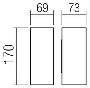 Redo 90635 - LED Екстериорна лампа SONNY 2xLED/5W/230V 2200/3000/4000K IP54 бял