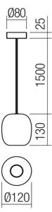 Redo 01-3479 - Пендел BOOM 1xGU10/10W/230V Ø 12 см кафяв