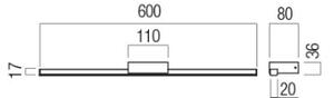 Redo 01-3268-LED Лампа за огледало в баня ASTON LED/12W/230V CRI90 IP44 бял