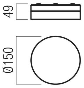 Redo 01-3725 - LED Плафониера FRISBI LED/8W/230V IP44 хром