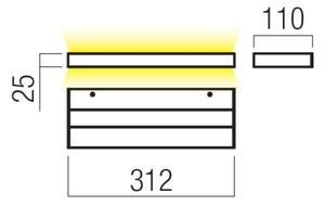 Redo 01-3553 - LED аплик SEED LED/15W/230V черен