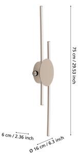 Eglo 902126 - LED стенен аплик VENTICELLO LED/20W/230V + LED/0,91W бежов