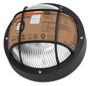 Osram - Външно стенно осветително тяло BULKHEAD, 1x E27 / 10 W / 230 V, Ø 19 см, IP54, черно