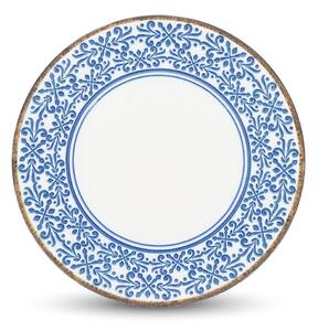 Бяла/синя порцеланова чиния ø 27 cm Azul – BonBistro