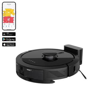 Прахосмукачка робот AENO ARC0007S, 4000Pa, 5200 mAh, 300 m2, Картографиране, Wi-Fi, Гласови команди, Автономия до 250min, Черен