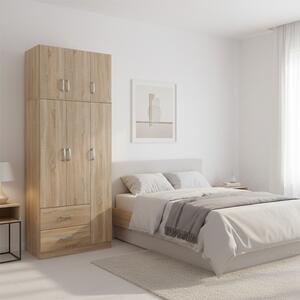 Гардероб с 3 врати, Athos, дъб, 90x42x240 см