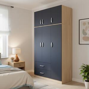 Гардероб с 3 врати, Athos, тъмносив, 90x42x240 см