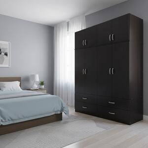 Шкаф с 4 врати, Athos V20, венге, 160x42x240 см