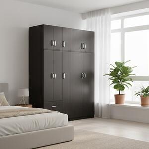 Гардероб с 5 врати, Athos I V23, венге, 170x42x240 см