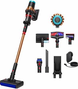 Вертикална прахосмукачка Dyson V16 Piston Animal Submarine 492969-01, 315AW, 900W, 1.3 л, 70 мин, CleanCompaktor™, Hyperdymium™, Wet/Dry, HEPA, LCD, Черен/мед