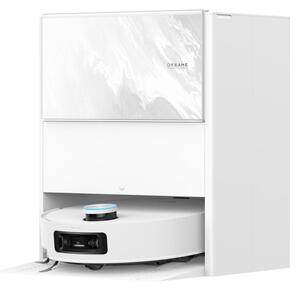 Прахосмукачка робот Dreame Aqua 10 Ultra Track Complete RLR81CE-1-WH, 25000 Pa, 200 мин, 3.5/4 л, VersaLift DToF+OmniSight, AI камери, Гласово управление, Автоматизация, Бял