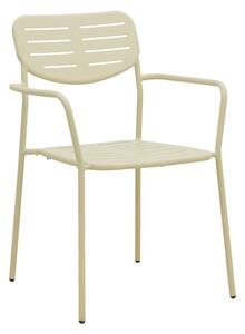 Scaun de gradina Stivuibil, Deraby, Crem, 45.5x56x83 cm