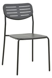 Стифиращ се градински стол, Deraby, черен, 45.5x52.5x83 см