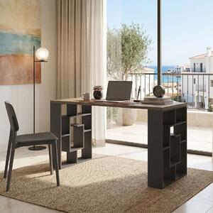 Birou cu raft, Labirent, Sonoma, 60x140x75 cm
