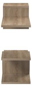 Set 2 bucati Raft de perete, Sumpa, Stejar, 20x65x18 cm