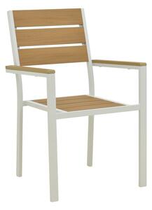 Scaun de gradina Stivuibil, Breze, Alb, 60x57.5x88 cm