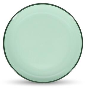 Зелена десертна глинена чиния ø 18 cm Duo – ONA